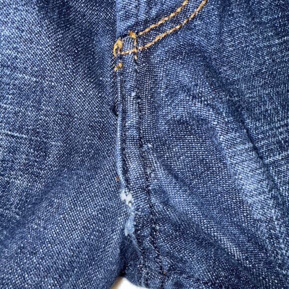 Energie Sixty Italy Y2k Button Straight Jeans Mens 32x32 Blue Denim Distressed - Picture 5 of 11